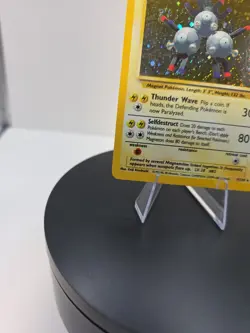 1999 Vintage Pokemon TCG Magneton Base Set 2 Holo Rare Card 9/102 NM Condition - Image 2