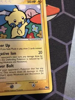 MINUN POP Series 3 Set POKEMON Holo Foil 2006 Trading Card 4/17 TCG MP - Image 3