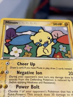 MINUN POP Series 3 Set POKEMON Holo Foil 2006 Trading Card 4/17 TCG MP - Image 4