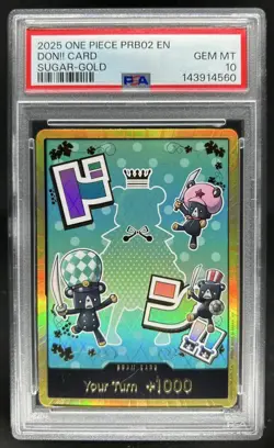 2025 One Piece PRB02 Don Card Sugar Gold #DON PSA 10 GEM MINT - Image 1