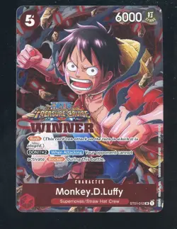 Monkey.D.Luffy (Winner Promo) ST01-012 Treasure Cruise One Piece Bandai Card - Image 1