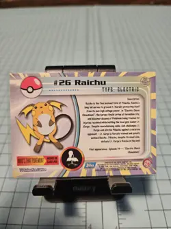 Pokemon Card - Raichu #26 - Topps Series 1 - Blue Logo - Image 2