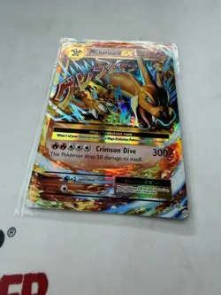 Pokemon MCharizardEX EX 2016 Mega Evolution Holo 101/108 Card English - Image 2