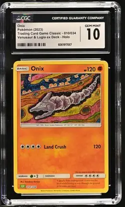 Pokemon Onix 2023 Trading Card Game Classic 010/034 Holo CGC 10 - Image 1