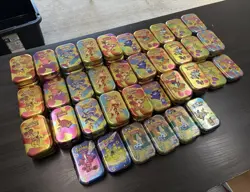 Lot Of 68 Empty Pokemon 151 and C22 Tins Containing Art Card And Coin - Image 1