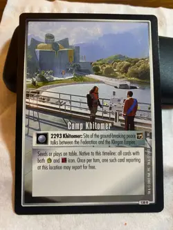 Star Trek CCG 1E TMP Set CAMP KHITOMER Rare Card - Image 1