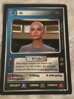 Star Trek CCG 1E TMP ILIA Card NEVER PLAYED - Image 1