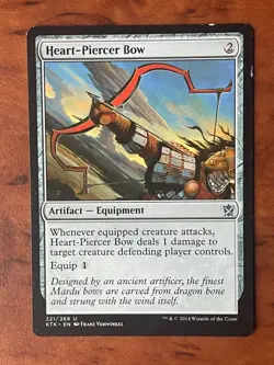 Heart-Piercer Bow MTG Magic the Gathering Card LP Lightly Played KTK - Image 1