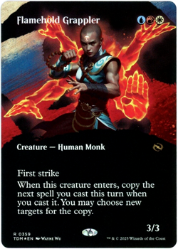 Flamehold Grappler (Borderless) Foil - 0359 - Tarkir Dragonstorm - NM/M - Image 1