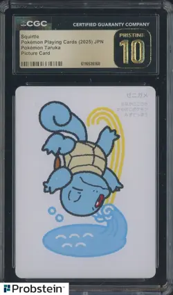 2025 Pokemon Playing Cards JPN Picture Card Taruka Squirtle CGC 10 PRISTINE - Image 1