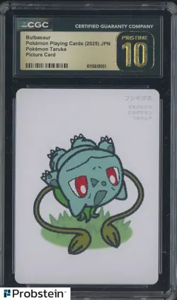2025 Pokemon Playing Cards JPN Picture Card Taruka Bulbasaur CGC 10 PRISTINE - Image 1