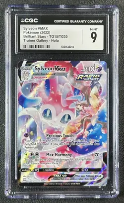 SYLVEON VMAX CGC 9 2022 POKEMON SWORD & SHIELD BRILLIANT STARS #TG15/TG30 HOLO - Image 1