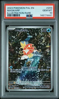 2023 POKEMON PAL EN-PALDEA EVOLVED ILLUSTRATION RARE #203 MAGIKARP PSA 10 - Image 1