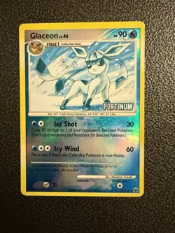 Glaceon 20/100 Majestic Dawn Reverse Holo Platinum Stamped Burger King Promo NM - Image 1