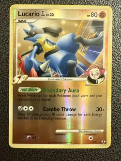 Lucario GL 8/111 Holo Rare Rising Rivals Pokemon Reverse Holo NM - Image 1