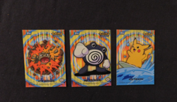 Pokemon Cards Topps - #25 PIKACHU, #74 GEODUDE, #61 POLIWHIRL - Image 1