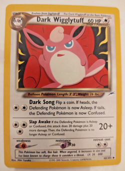 Dark Wigglytuff 40/105 Pokemon TCG Neo Destiny NM Vintage 2002 Card - Image 1