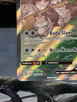 Pokemon Greedent v Alternate Full Art Holo Card 257/264 Swsh08: Fusion Strike - Image 5