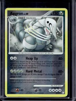 2007 Pokemon Diamond & Pearl Mysterious Treasures Aggron Reverse Holo #1/123 - Image 1