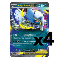 4x Mega Absol ex - 086/132 - ME01: Mega Evolution (MEG) Pokemon Playset x4 - Image 1