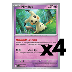 4x Mimikyu - 097/193- SV02: Paldea Evolved (PAL) Pokemon Playset x4 - Image 1