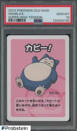 2023 Pokemon Old Maid Super High Tension Snorlax PSA 10 GEM MINT - Image 1