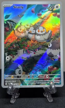 Starly Illustration Rare Holo - 221/198 - Scarlet & Violet Base Pokemon 2023 - Image 1