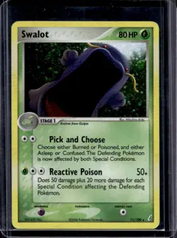 2006 Pokemon EX Crystal Guardians Swalot Holo #11/100 - Image 1
