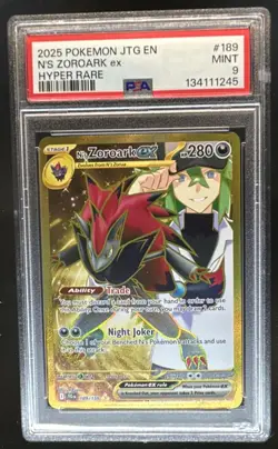 2025 Pokemon Journey Together N's Zoroark ex #189/159 PSA 9 - Image 1