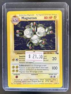 1999 Pokemon Fossil Magneton Holo Rare #11/62 - Image 1