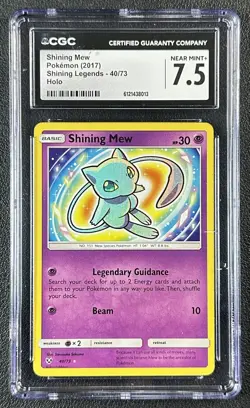 SHINING MEW CGC 7.5 2017 POKEMON LEGENDS #40/73 SHINING HOLO 013 - Image 1