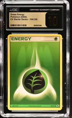 Pokemon 2004 Grass Energy EX Starter Decks #104 CGC PRISTINE 10 - Image 1