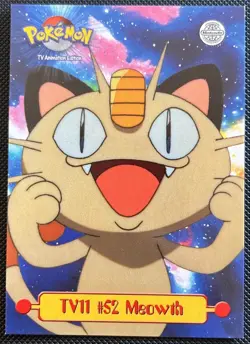 Meowth #52 TV11 Pokemon TV Animation Edition Topps 1999 Puzzle Piece - Image 1