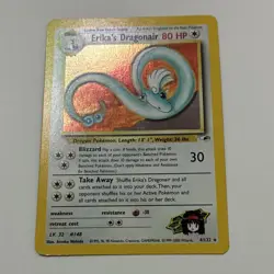 Pokemon TCG Erika's Dragonair Gym Heroes Holo Rare 4/132 Wizards 2000 Unlimited - Image 2