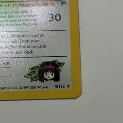 Pokemon TCG Erika's Dragonair Gym Heroes Holo Rare 4/132 Wizards 2000 Unlimited - Image 4