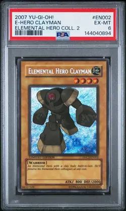 2007 YU-GI-OH! ELEMENTAL HERO COLL 2 #EN002 ELEMENTAL HERO CLAYMAN PSA 6 - Image 1