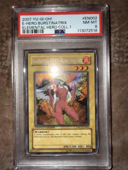 Konami Yu-Gi-Oh! Elemental Hero Burstinatrix Secret Rare EHC1-EN002 PSA 8 - Image 1