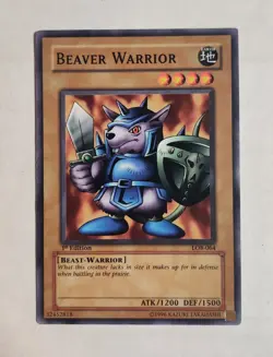 Beaver Warrior LOB-064 1st Edition Legend of Blue Eyes White Dragon Yu-Gi-Oh! - Image 1