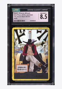 One Piece CGC 8.5 Don!! Gold 2025 OP14 Dracule Mihawk Japanese - Image 1