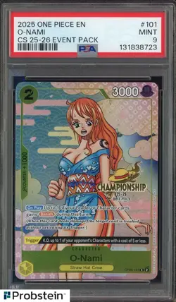 2025 ONE PIECE CS 25-26 EVENT PACK #101 O-NAMI PSA 9 MINT - Image 1