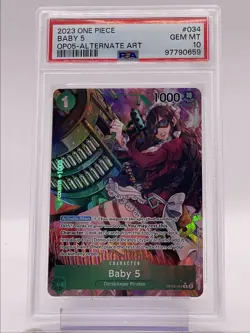 BABY 5 2023 ONE PIECE AWAKENING ALTERNATE ART RARE #OP05-034 PSA 10 Q1219 - Image 1