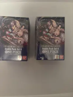 One Piece TCG Double Pack Set 9 The Azure Sea's Seven FACTORY SEALED Lot of 2 - Image 1
