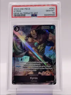 KYROS 2023 ONE PIECE KINGDOMS OF INTRIGUE ALTERNATE ART #OP04-082 PSA 10 Q1219 - Image 1
