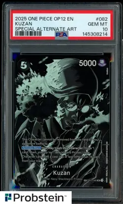 2025 One Piece OP12 EN Special Alternate Art #082 Kuzan PSA 10 GEM MINT - Image 1