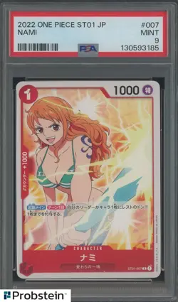 2022 One Piece ST01 JPN #007 Nami PSA 9 MINT - Image 1