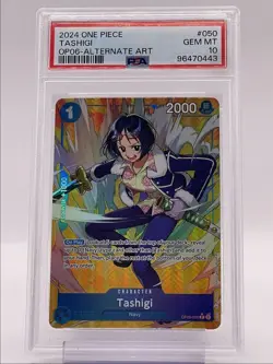 TASHIGI 2024 ONE PIECE WINGS ALTERNATE ART RARE #OP06-050 PSA 10 Q1219 - Image 1