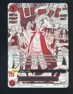 2025 ONE PIECE OP09-020 PRB02 COME WE'LL FIGHT YOU EVENT ALT ART SHANKS - Image 1