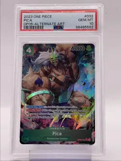 PICA 2023 ONE PIECE AWAKENING ALTERNATE ART SUPER RARE #OP05-032 PSA 10 Q1219 - Image 1