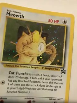 Pokemon Meowth Nintendo Black Star Promo 10 Holo Pokemon Card - Image 2