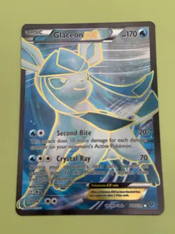 Pokemon TCG Glaceon-EX Fates Collide Holo Card 116/124 Full Art Ultra Rare - Image 3